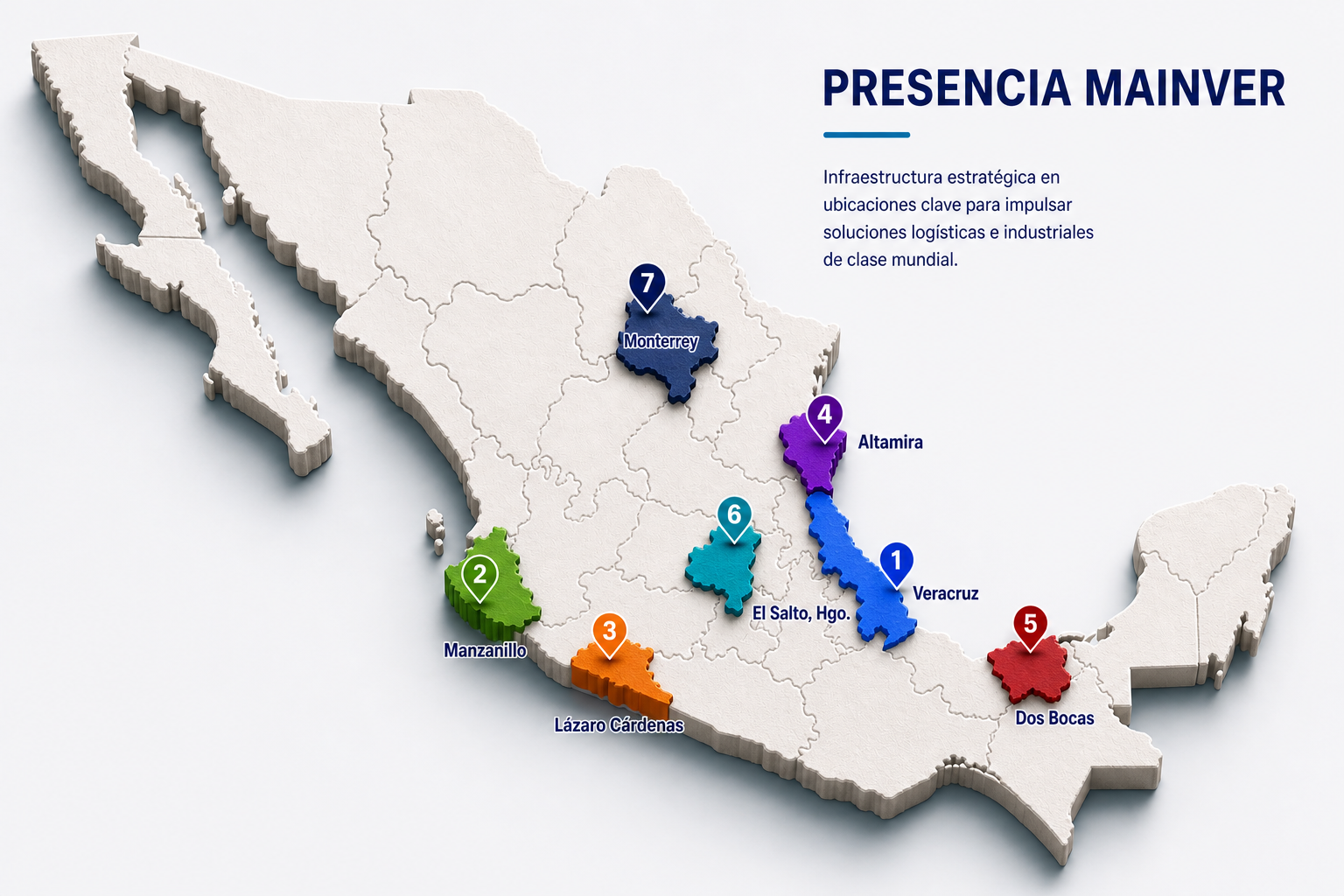 Mapa de cobertura MAINVER en México